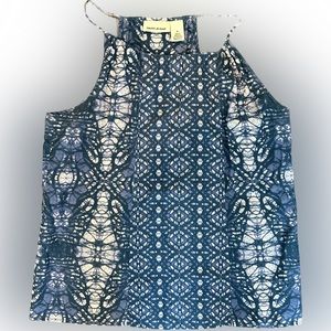 DKNY Jeans Blue & Purple Halter Top Size M